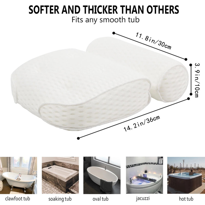 Bathtub Cushion-Bath Pillow for Tub Support Neck