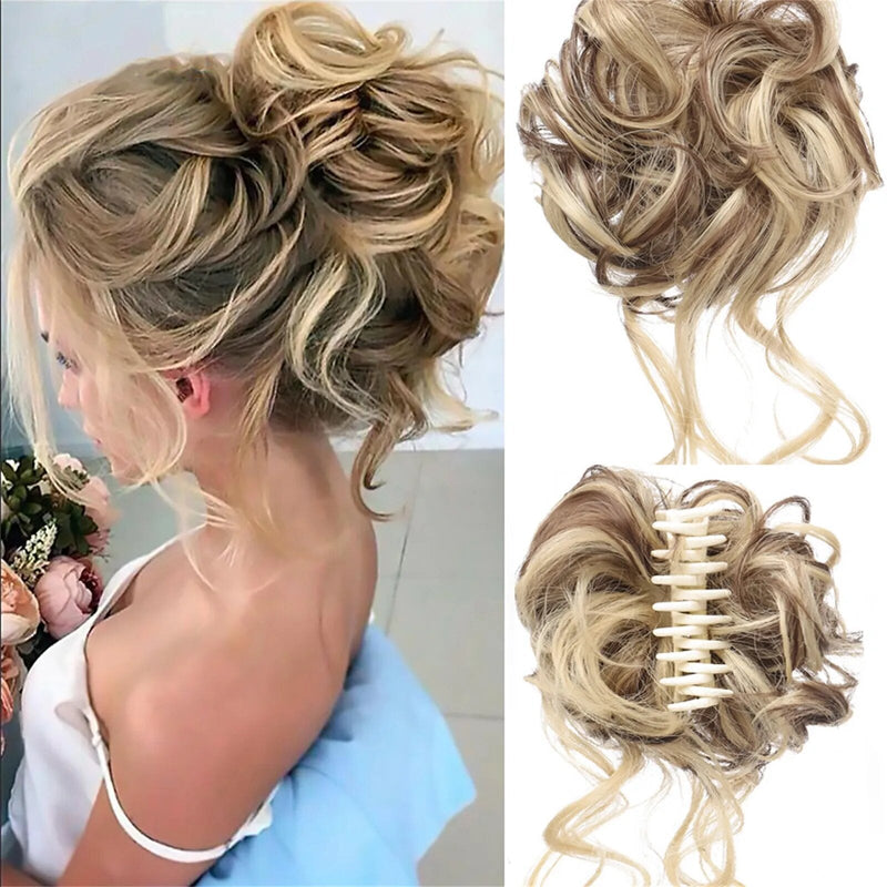 Curly Hair Bun Piece Synthetic Wig-Messy Bun Hair Piece