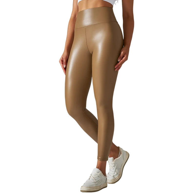 Leather Leggings High Waisted Faux Leather Push Up