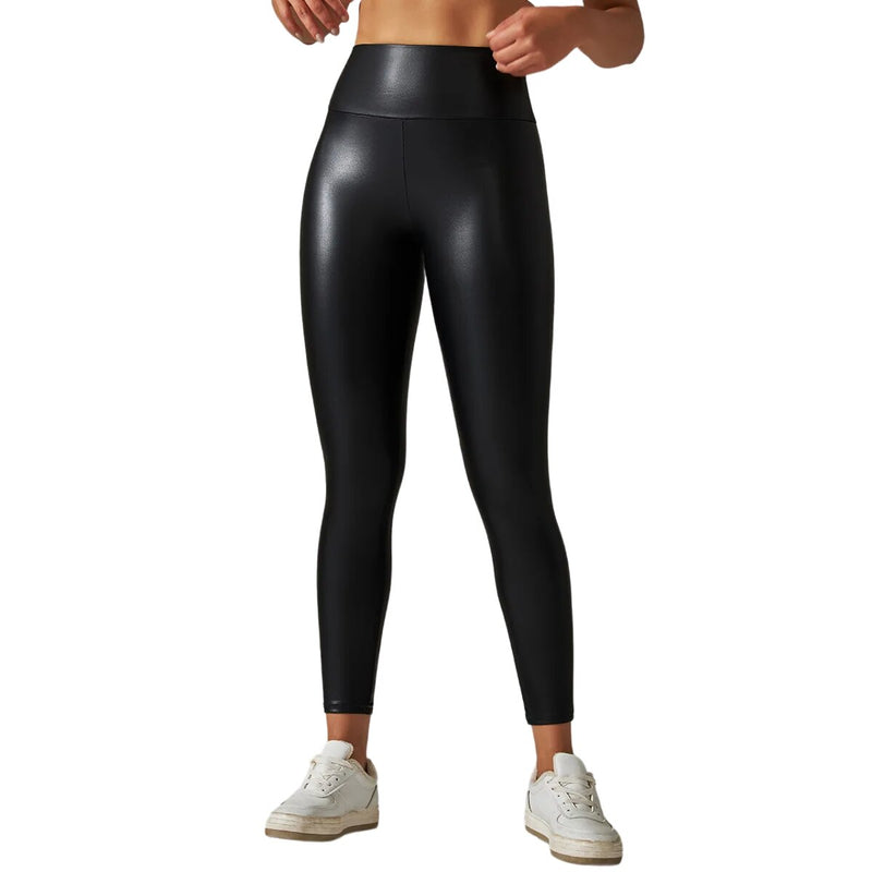 Leather Leggings High Waisted Faux Leather Push Up