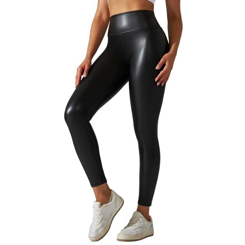 Leather Leggings High Waisted Faux Leather Push Up