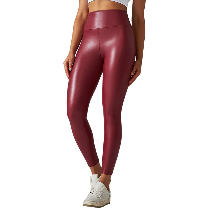 Leather Leggings High Waisted Faux Leather Push Up